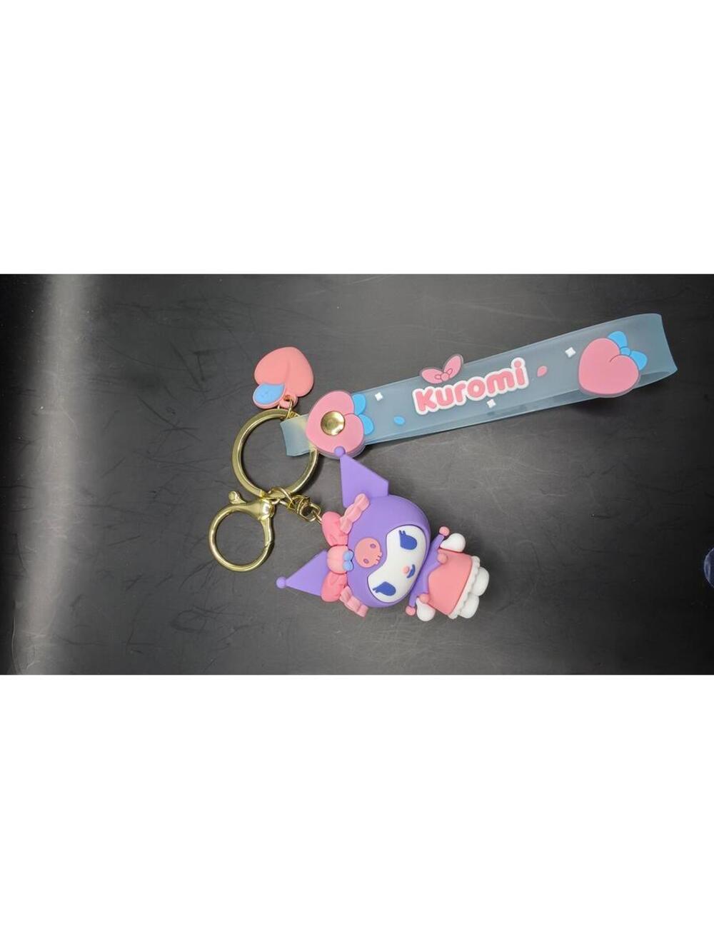 Sanrio Kuromi Keychain Charm Strap with Gold-Tone Clip [COPY]